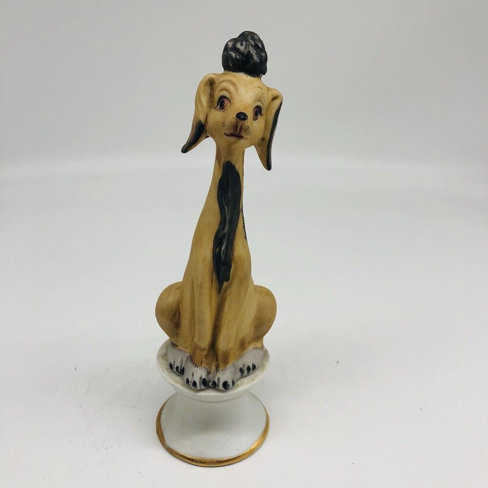 Vintage Lego Standard Poodle Figurine Cute Dog On Pedestal Anthropomorphic